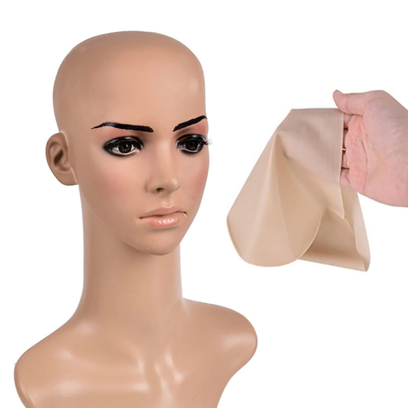 1pc Funny latex Skin Fake Bald Head Unisex Fancy film Party Dress Skin head Wig Cap Latex Mask Hat