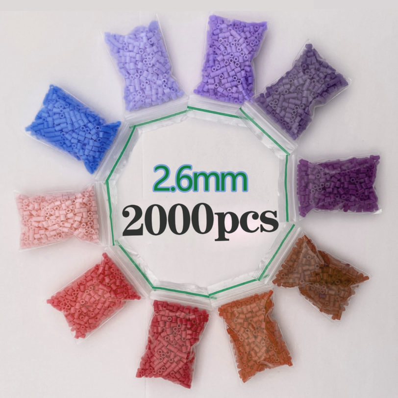 2.6mm/2000pcs bag Mini Perler Hama Beads Iron Beads for Kids Diy Puzzles High Quality Handmade Gift Toy