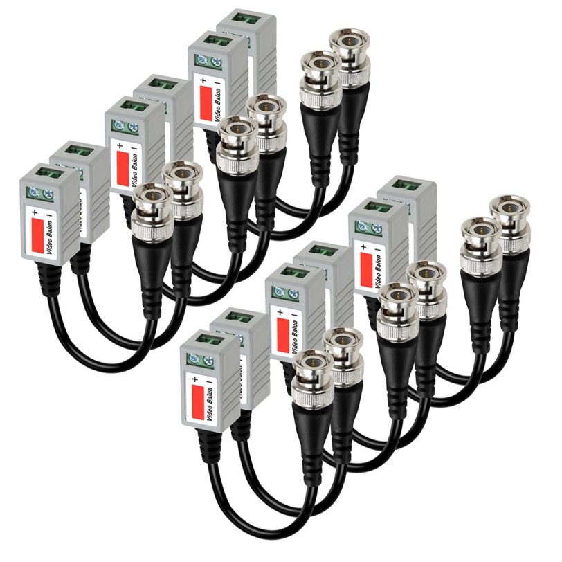 20 pcs Passive Twisted Video Balun Transceiver Male BNC to CAT5 RJ45 UTP for CCTV AHD DVR Security Camera System