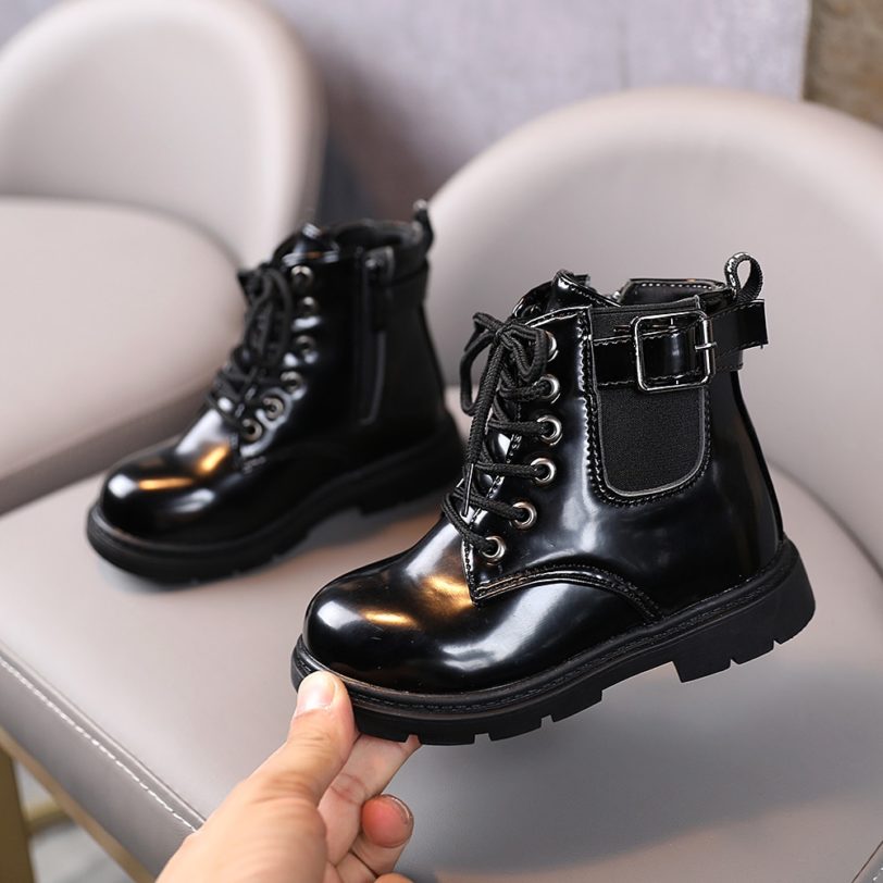 2020 winter new arrivals girls boots shoes fashion flat with kids children's boots size 21-30 boys shorts boots baby shoes - Image 2