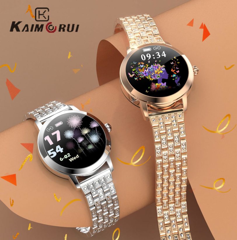 2021 Lovely Smart Watch For Women IP68 Waterproof Heart Rate BP Message Reminder LW10 Smartwatch Connect For Xiaomi Android IOS