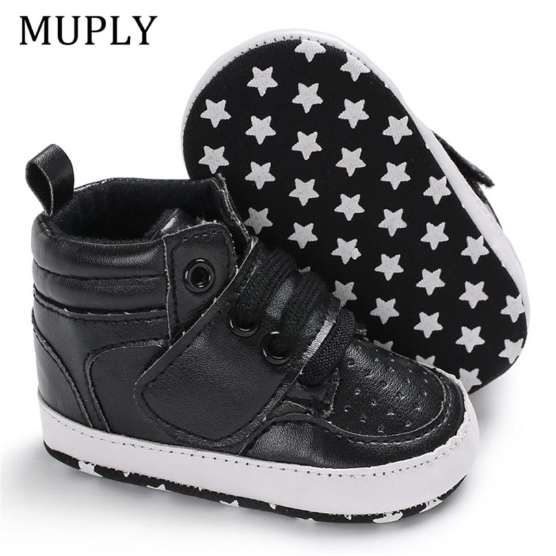 2021 New Arrival Newborn Baby Boy Girl Soft Sole Crib Shoes Keep Warm Boots Anti-slip Sneaker PU Solid First Walkers 0-18M - Image 4