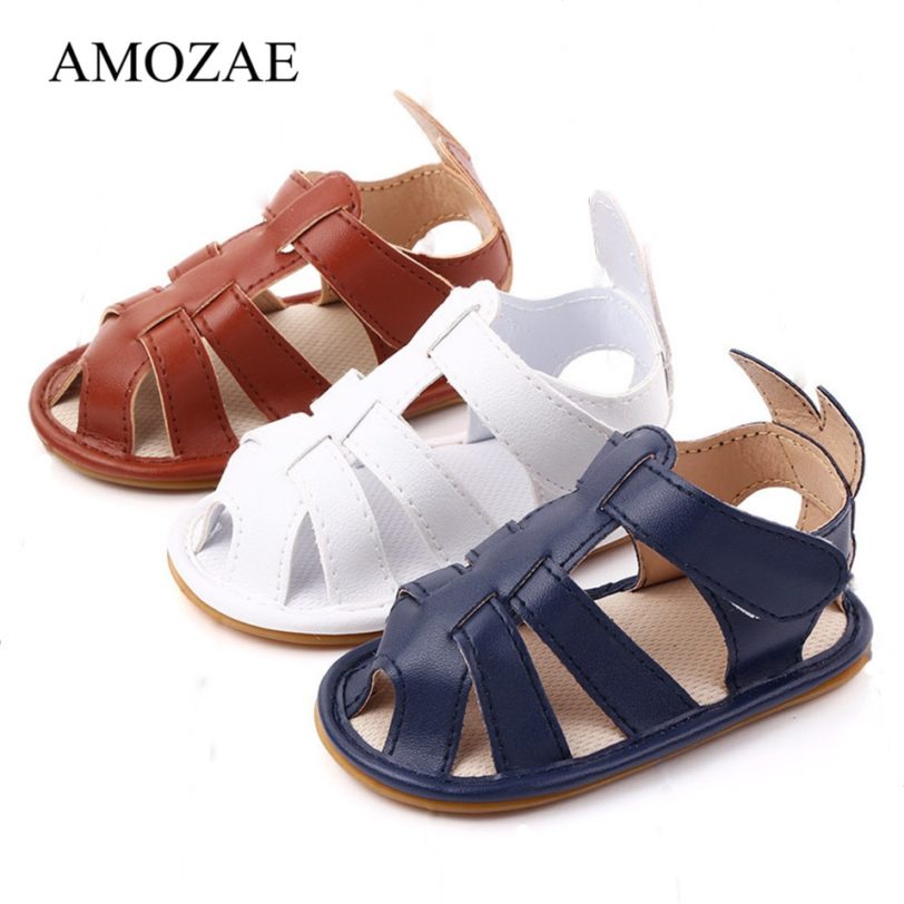 2021 New Arrival PU Leather Baby Boys Shoes For Newborn Casual Hollow Shoes Soft Sole Breathable Toddler Footwear - Image 2