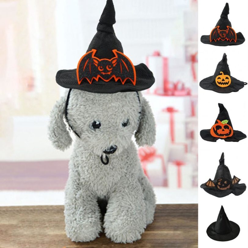 2021 New Funny Pet Cat Witch Wizard Hat Cat Dog Halloween Costume Christmas Decorative Clothes Fancy Dress Party Pet Accessories