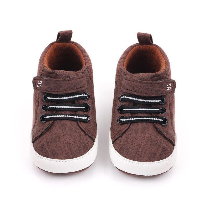 2021 Spring and Autumn Sneakers New Baby Shoes Baby Boys Soft-soled Non-slip Mid-high Casual Toddler Shoes For 0-18M - Image 3