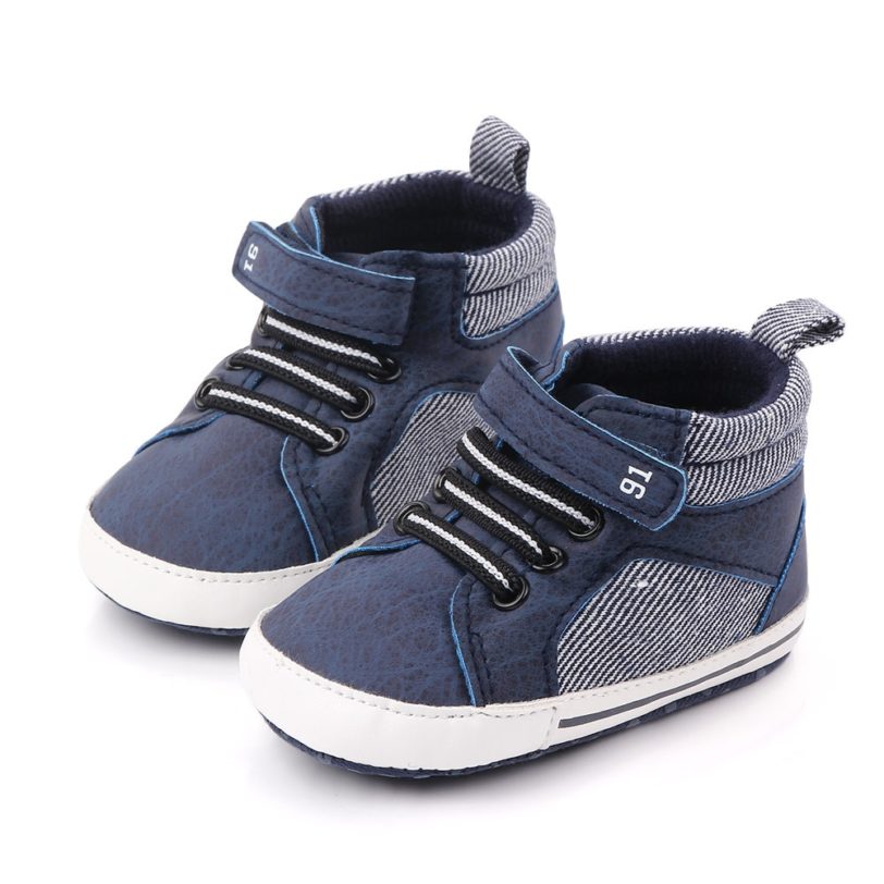 2021 Spring and Autumn Sneakers New Baby Shoes Baby Boys Soft-soled Non-slip Mid-high Casual Toddler Shoes For 0-18M - Image 6