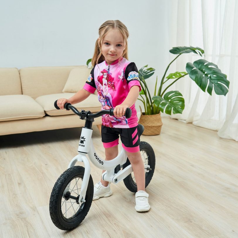 2021 Summer Cycling Jersey Set For Girls Cartoon Animation Printed Children Bicycle Sportswear Short Sleeve Kid Cycling Clothing