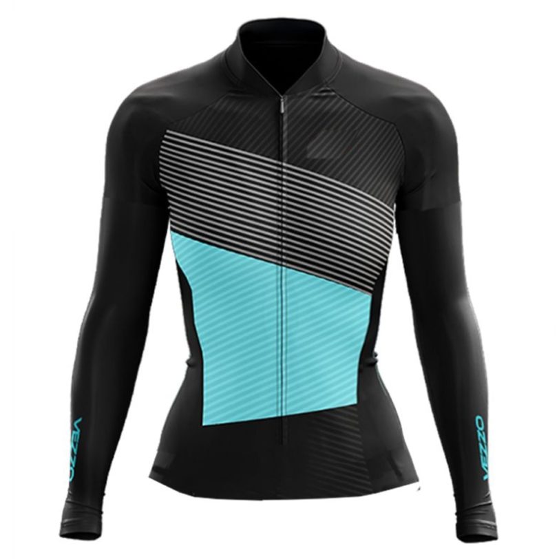 2021 VEZZO Women's Long Sleeve Jersey Bike Clothing Ropa Ciclismo Road Bicycling Shirt MTB Go Pro Team Uniform Breathable Summer