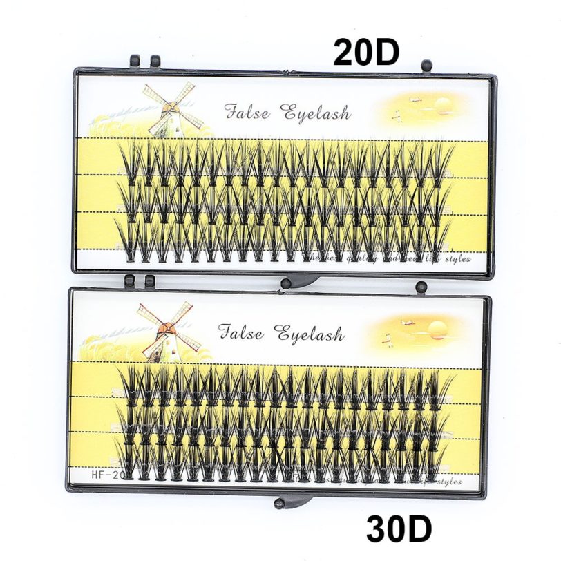 20D/30D Beautiful Individual Cluster EyeLashes 3D Volume Mink Grafting Fake False Eyelashes eyelash extension individual bunche - Image 3