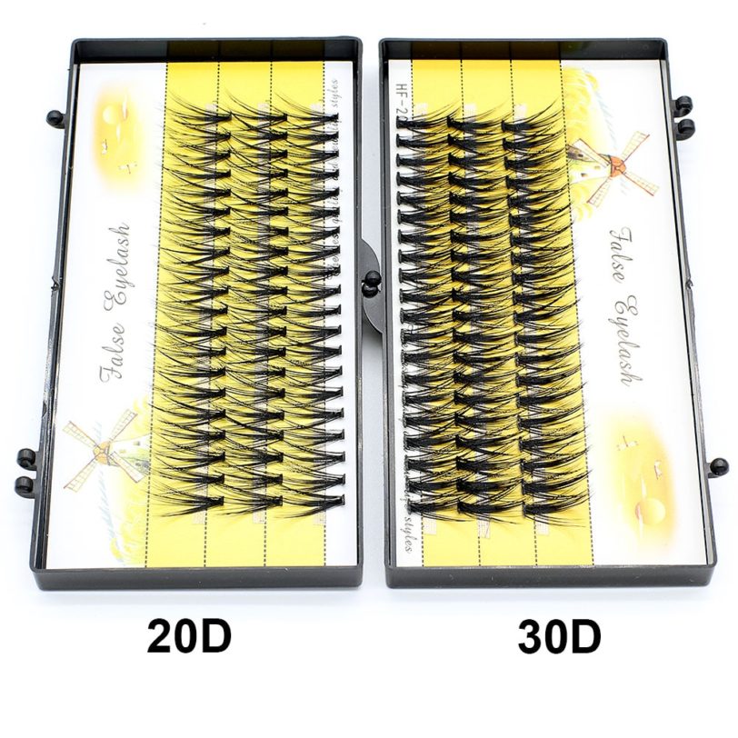 20D/30D Beautiful Individual Cluster EyeLashes 3D Volume Mink Grafting Fake False Eyelashes eyelash extension individual bunche - Image 2