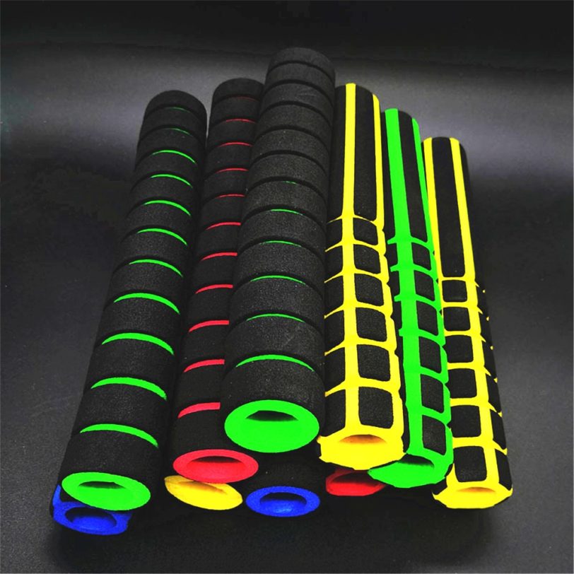 22cm Long Bicycle Grips 1 Pair Bike Racing Bicycle Motorcycle Handle Bar Foam Sponge Grip Cover Non-slip Soft Handlebar Bike Bar