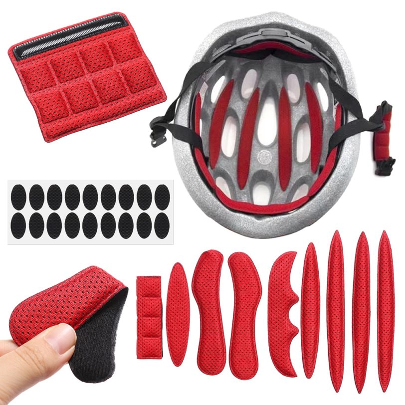 27Pcs Set Bicycle Motorcycle Cycling Sport Sponge Helmet Inner Padding Foam Pads Kits Sealed Lining Protection