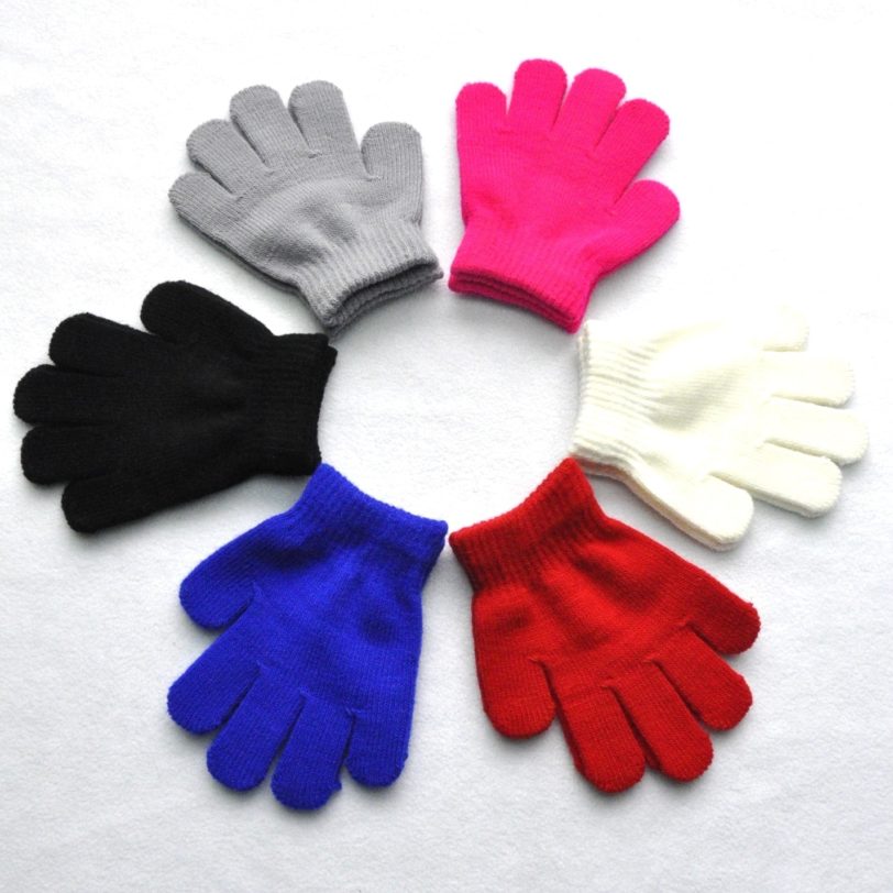 3-7 Years Kids Knitted Gloves Baby Girls Baby Boys Winter Warm Gloves Dropshipping KF195