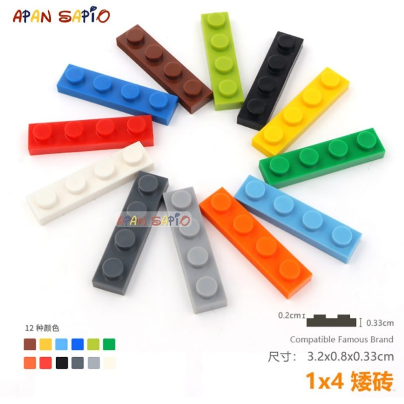 30pcs/lot DIY Blocks Building Bricks Thin 1X4 Educational Assemblage Construction Toys for Children Size Compatible With 3710