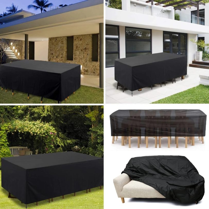 36 sizes Oxford Cloth Furniture Dustproof Cover For Rattan Table Cube Chair Sofa Waterproof Rain Garden Patio Protective Cover