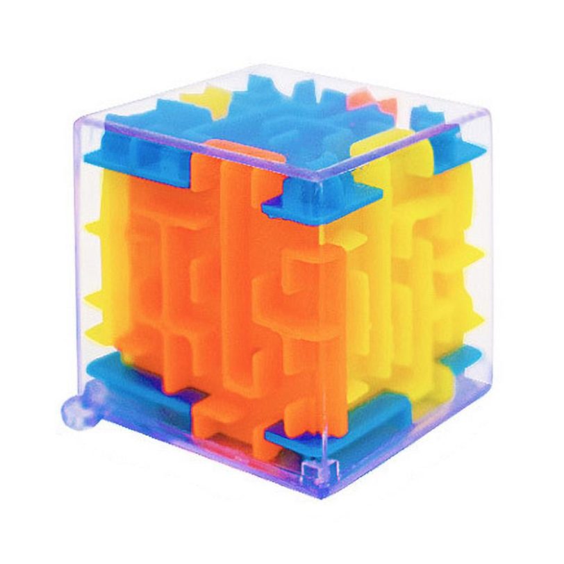 3D Cube Toy Game for Children 1 to 3 Metal Ball Educational Brain Learning Puzzle for Kids Adults Boys Intellect