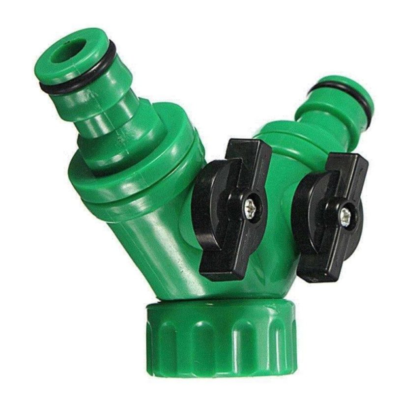 4/6mm Hose Quick Connectors Irrigation Connecter Y Shape Valve Garden Shunt Device Watering Quick Coupling Connecting Tools