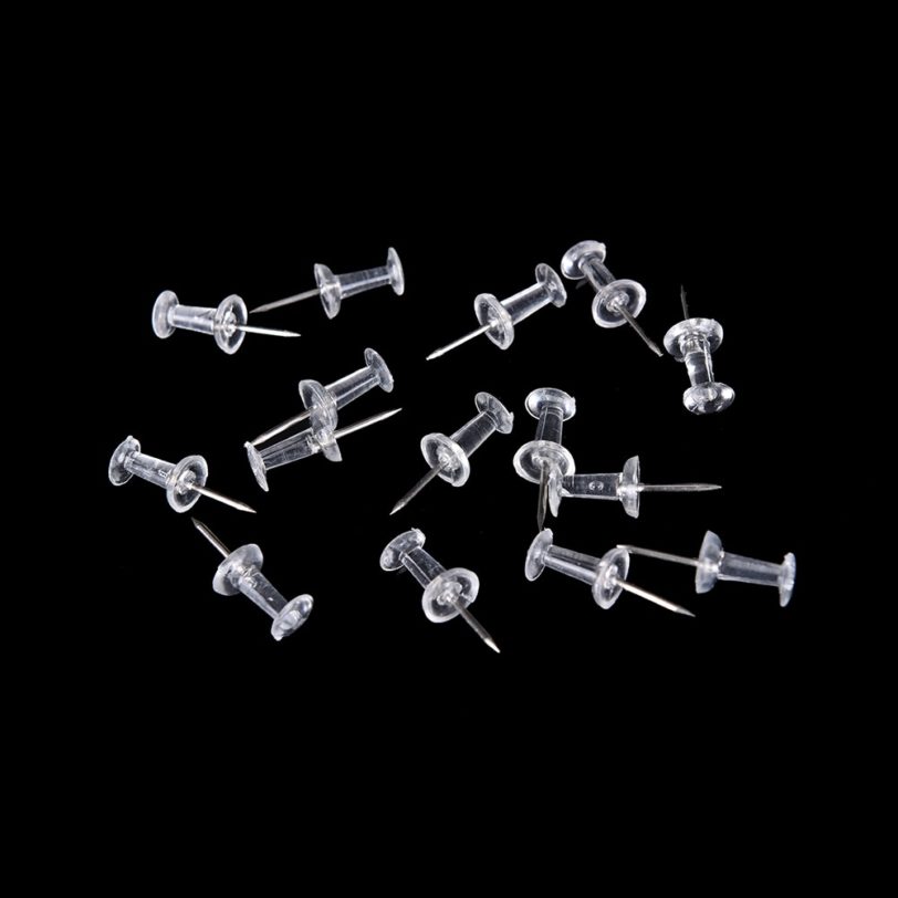 40 Pcs Plastic Tacks Push Pins Assorted Making Thumb Tacks Cork Board Office School Stationery Supplies Dia 0.8cm