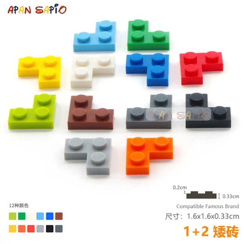 40pcs/lot DIY Blocks Building Bricks Thin 1 2 Educational Assemblage Construction Toys for Children Size Compatible With