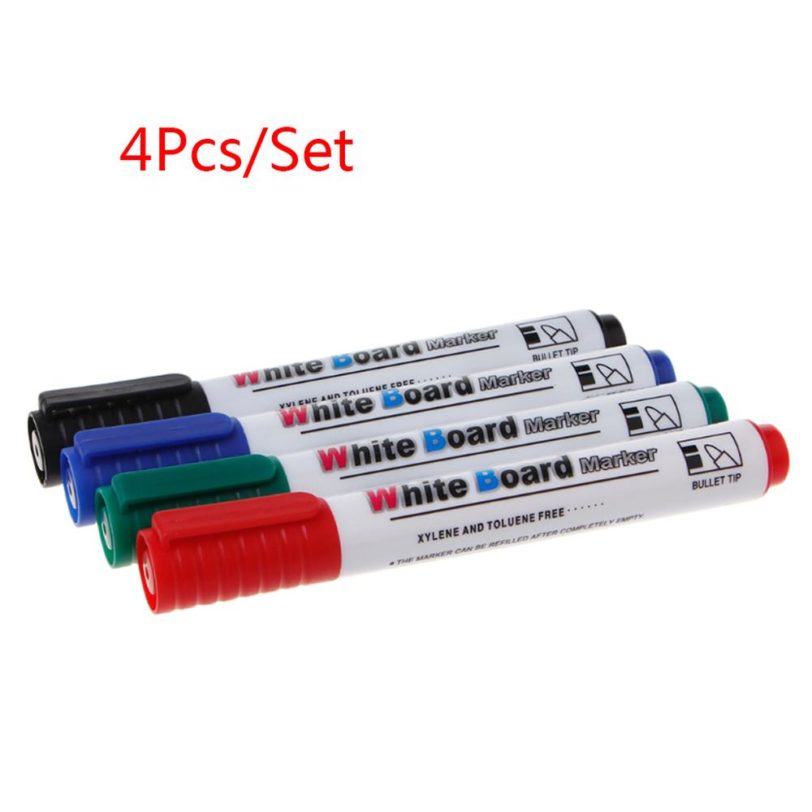 4PCS/Set Erasable Whiteboard Marker Pen Environment Friendly Marker Office School Home Drop Shipping