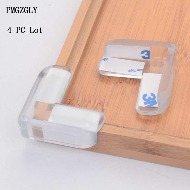 4Pcs/set L Shape Transparent Protector Cover Table Corner Guards Children Protection Furnitures Edge Corner Guards Baby Safety