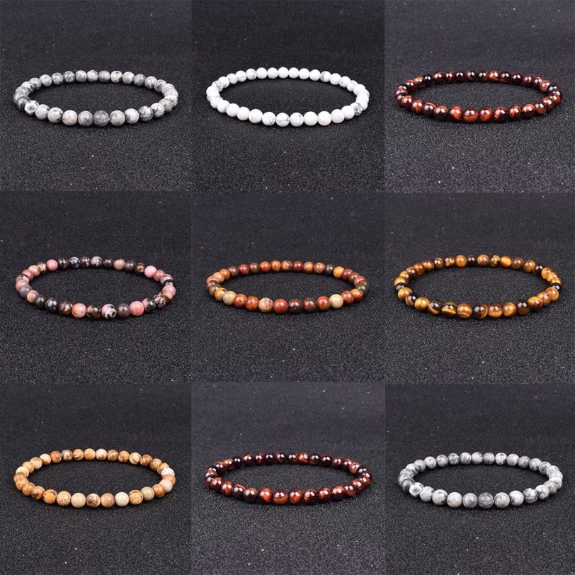 4mm 6mm Mini Energy Bracelets New Natural Stone Beads Bracelet Yoga Meditation Men Women Bracelet Help to Bring Healthy Jewelry