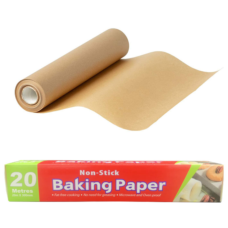 5 10 20M Roll Raw wood baking paper non stick parchment paper oil paper baking paper