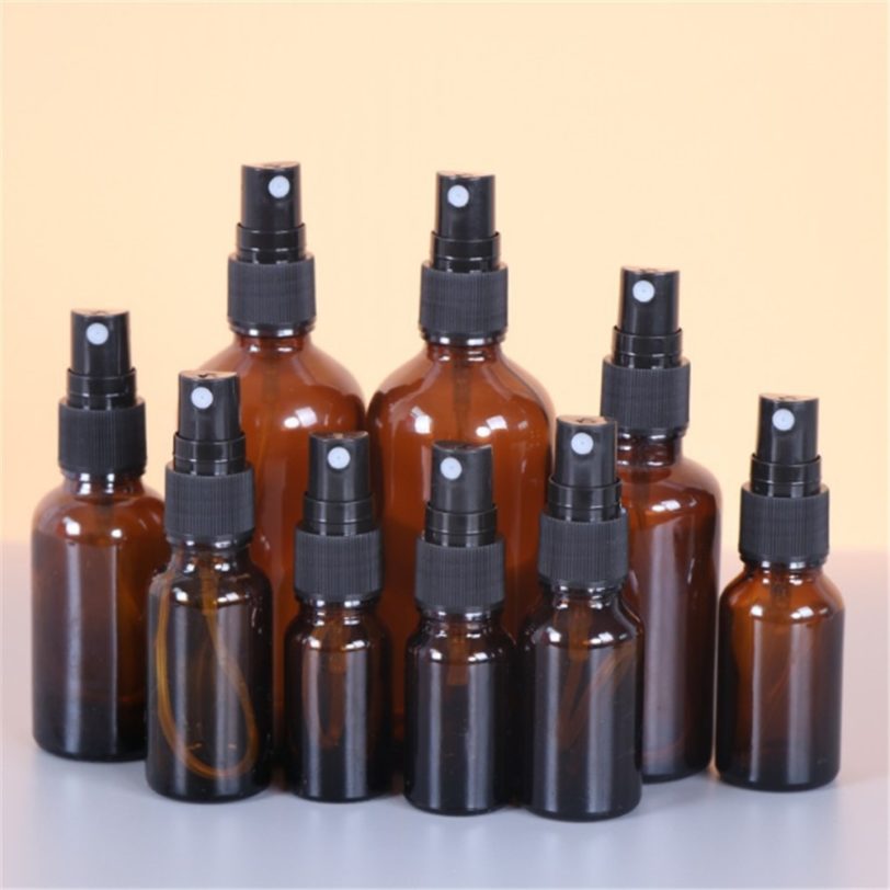 5-100ML Mini Spray Bottle Beauty Empty Amber Glass Bottles Essential Oil Mist Spray Container Case Refillable Travel Bottle - Image 6