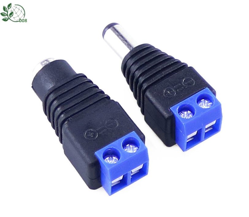 5.5mm x 2.1mm Female Male DC Power Plug Adapter for 5050 3528 5060 Single Color LED Strip and CCTV Cameras BIUE - Image 5