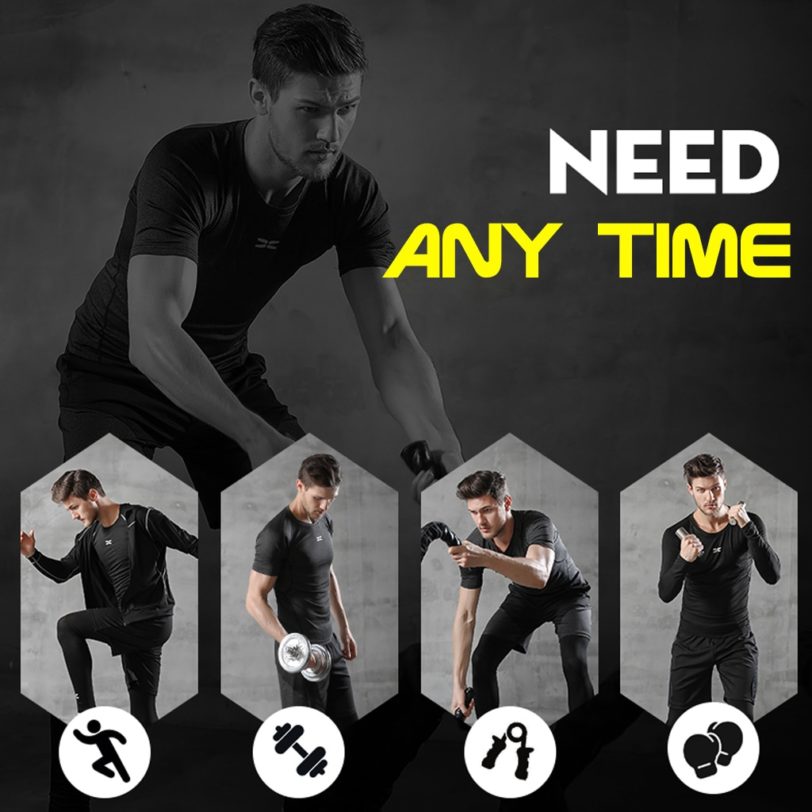 5 Pcs/Set Men's Tracksuit Gym Fitness Compression Sports Suit Clothes Running Jogging Sport Wear Exercise Workout Tights - Image 2