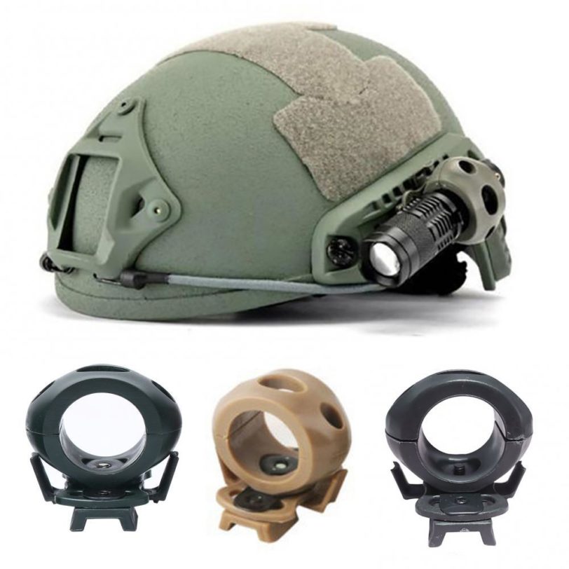 50 Hot Sale Outdoor Tactical Quick Release Flashlight Clamp Holder Mount for Fast Helmet helmet motorcycle