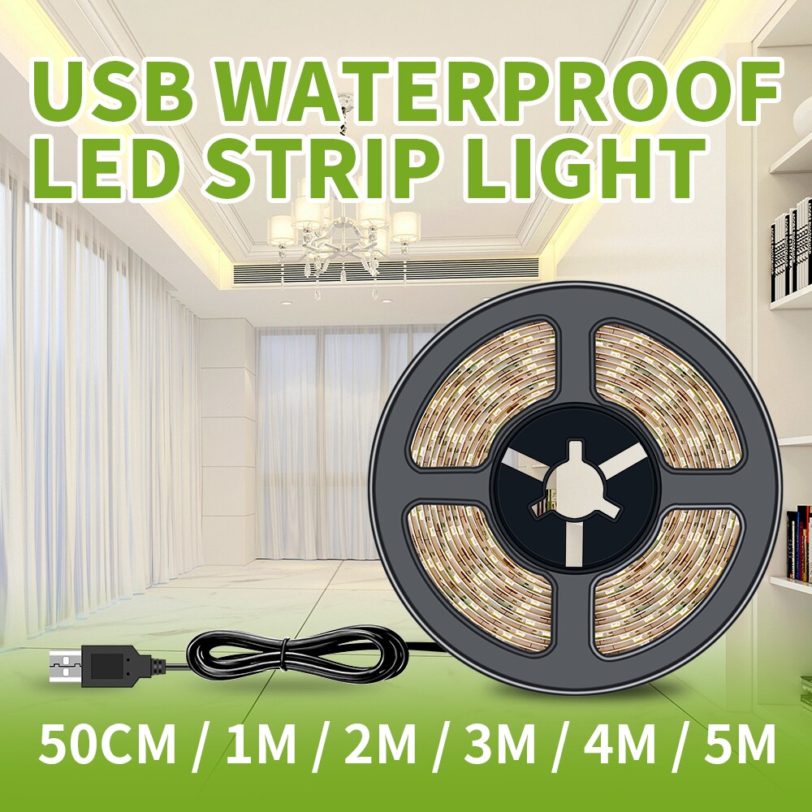 5V Strip Light LED Flexible USB Lamp Tape Ribbon Light Strip led Tira IP65 Waterproof For Bathroom Backlight Lighting Diode Tape