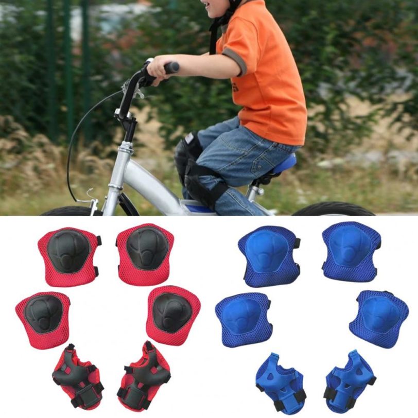6Pcs Set Kid Protective Gear Breathable Sponge Shock absorbent Skating Protective Gear for Ice Skating