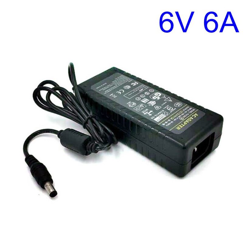 6V 6A 36W AC DC Adaptor With IC Chip Power Supply Adapter 6V6A Charger Transformer For LED Strip Light CCTV 5.5*2.5mm