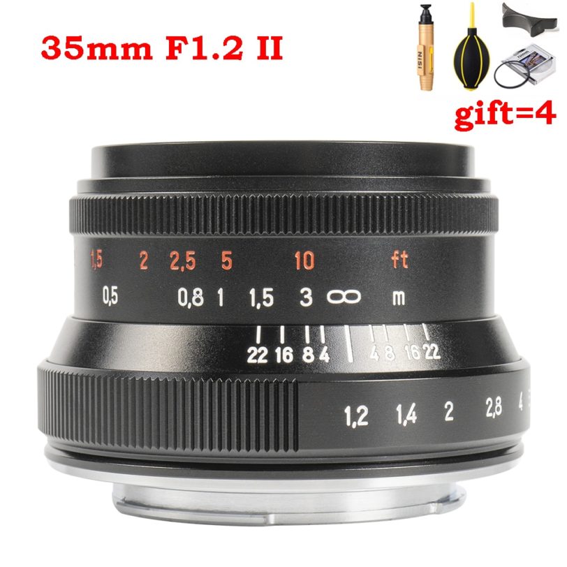 7artisans 35mm F1.2 II Portrait Mirrorless Cameras Lens for Fuji X Sony E Canon EF M EOS-M Nikon Z M4/3 mount Olympus lumix