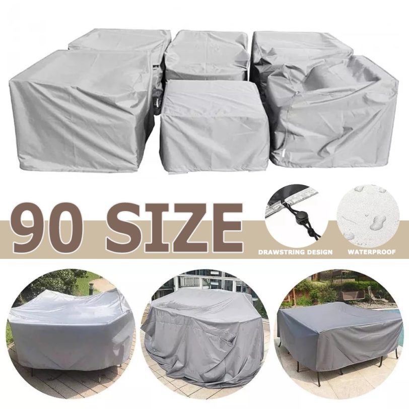 90 Size Patio Chair Covers for outdoor furniture Waterproof Cover Furniture Covers Rain Snow Sofa Table Dust Proof Cover