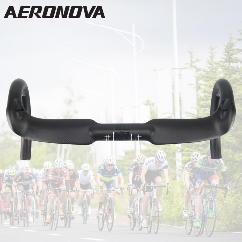 AERONOVA Handlebars Road Bicycle Winding Handlebar 3K Carbon Fiber Cycling Handlebars Road Bike 31.8 Handle Bar Bicycle