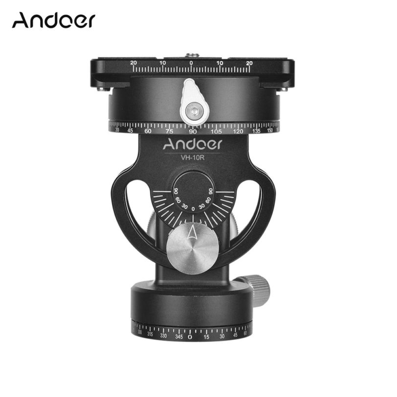 Andoer VH-10R tripod Head supports 360 pan and /-90 tilt movement Photography Head ballhead for tripod monopod for camera