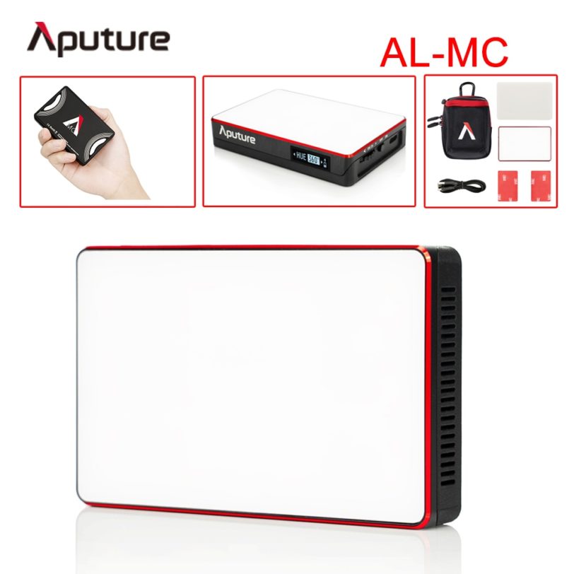 Aputure AL-MC RGBWW 3200K-6500K Lighting Portable Mini Video LED Light RGB HSI/CCT/FX Light AL MC Photo Light for DSLR Camera