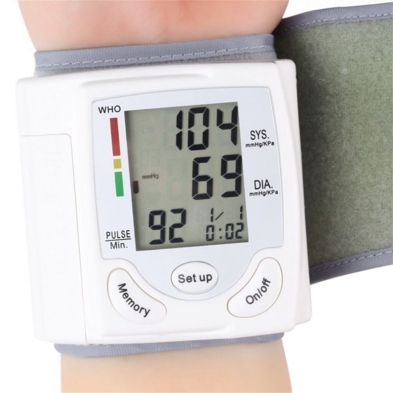 Automatic Digital LCD Display Wrist Blood Pressure Monitor Device Heart Beat Rate Pulse Meter Measure Tonometer Health Care