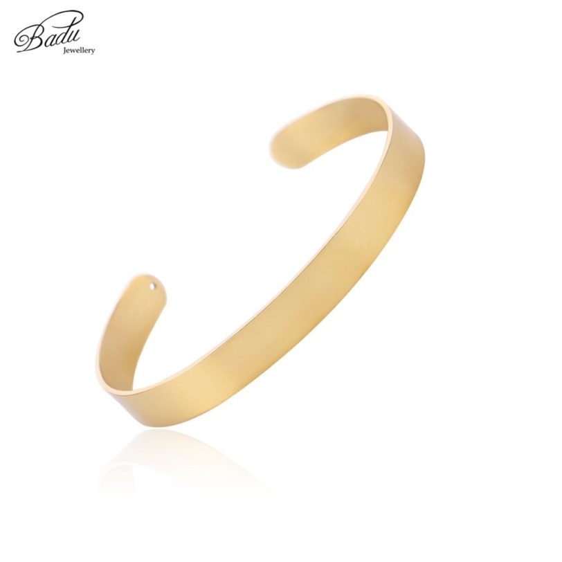 Badu New Design Bracelets For Men Stainless Steel Bracelets & Bangles Gold Color for Men/Women DIY Jewelry Gift