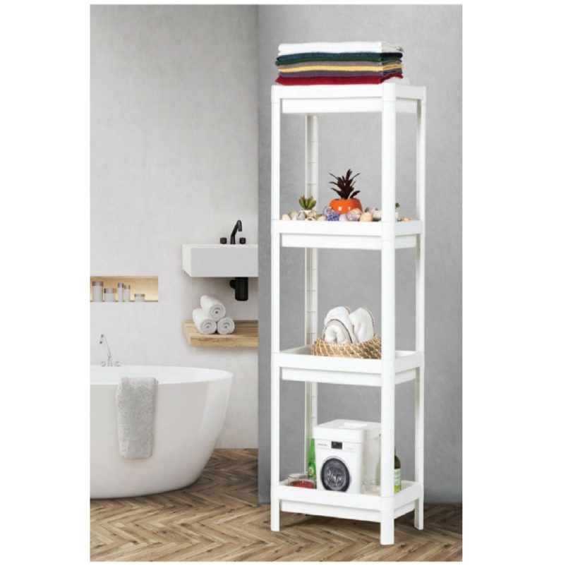 Bathroom Kitchen Balcony Rack Portable Organizer Rack Standing wall Cabinet Storage Cabinet Home Furniture Kitchen Bathroom Accessories Storage Wc