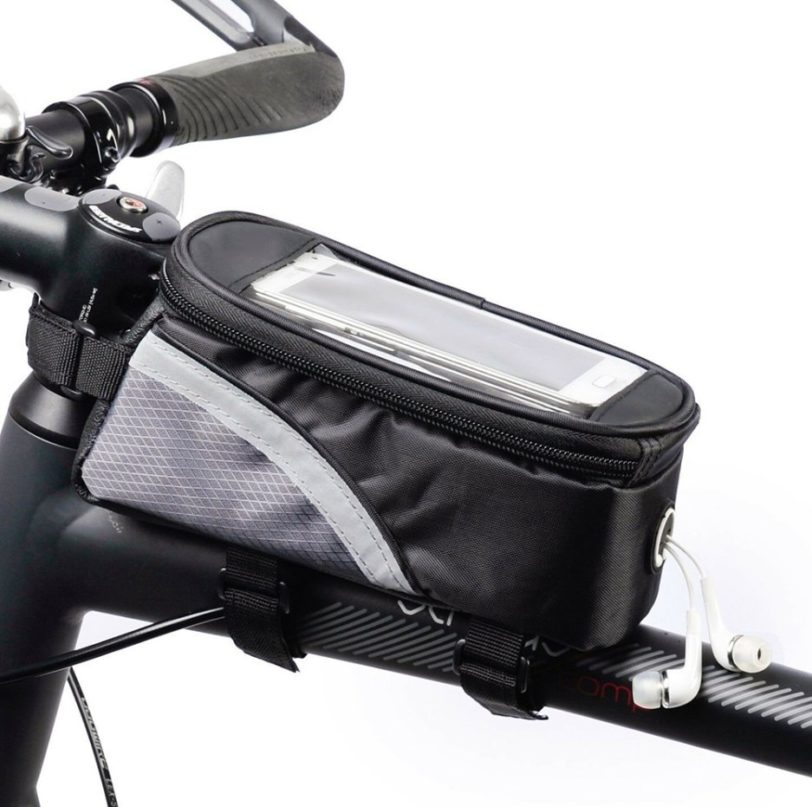 Bicycle Cycling Handlebar Bag Frame Front Top Tube Bag PU Material Waterproof Touch Screen Protector MTB Moutain Road Bike Bag