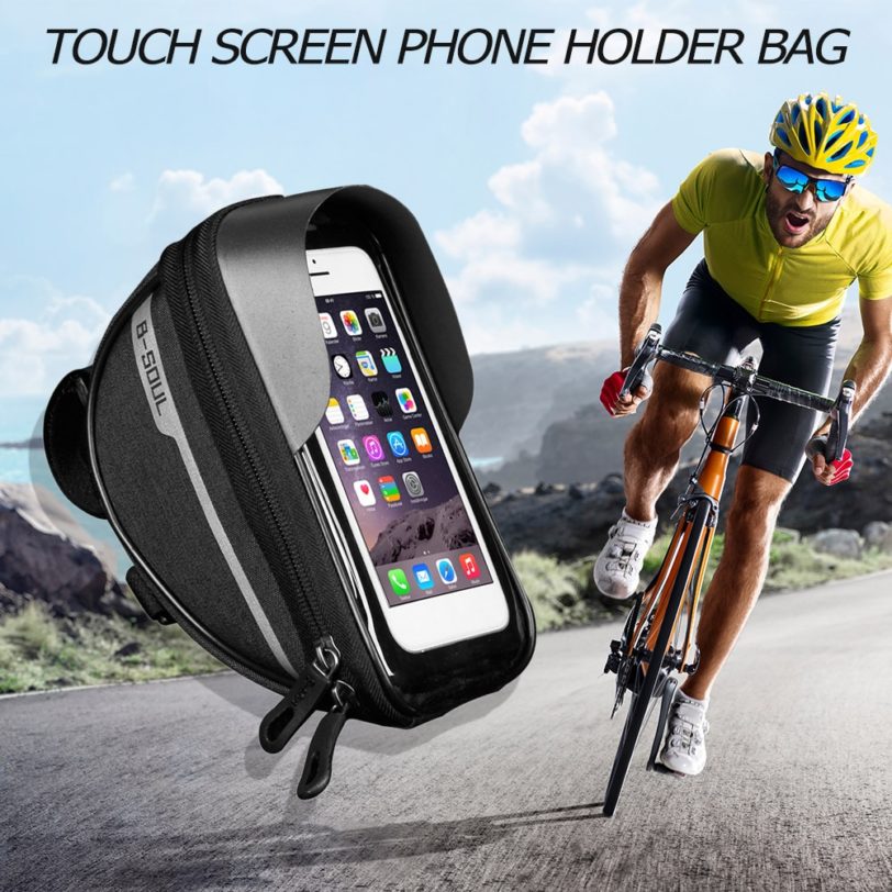 Bicycle Frame Front Tube Bag Portable Waterproof Practical Touch Screen Phone Holder MTB Bike Handlebar Cell Mobile Phone Bag