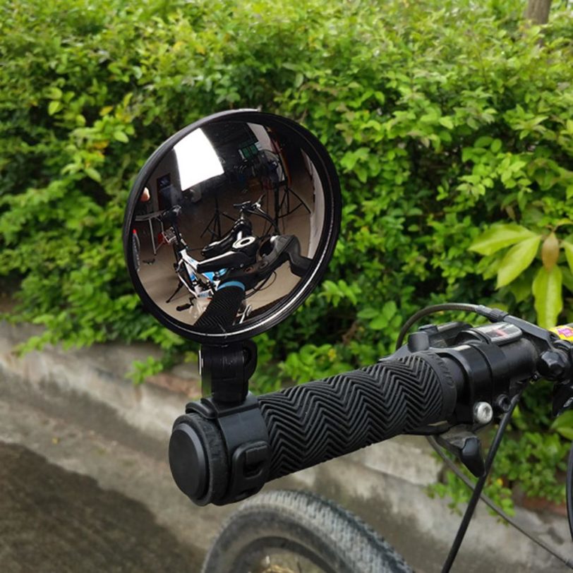 Bicycle Rearview Mirrors 360 Degree Wide-angle Convex Mirror Cycling Rearview Mirrors Silicone Handle For MTB Electric Scooter