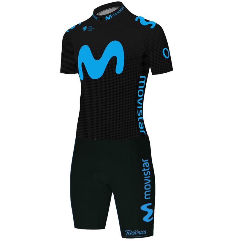 Black movistar cycling jersey 2020 skinsuit cycling bodysuits men bicycle jumpsuit men triathlon suit maillot ciclismo hombre