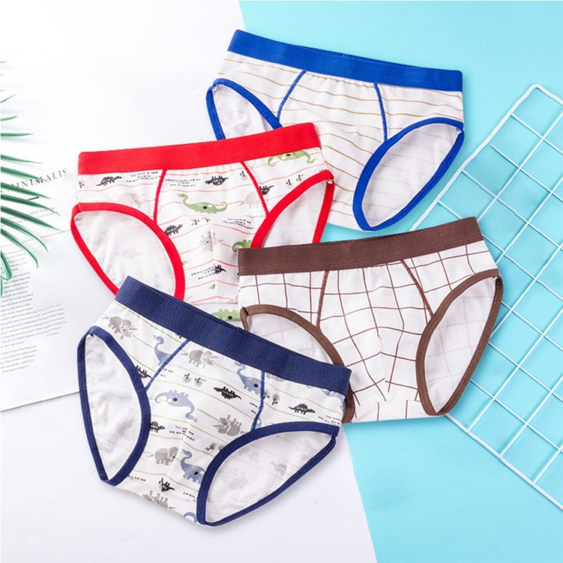 Boys Panties Cotton Underwear Shorts Kids Briefs Clothes Children Pants 4Pcs/lot