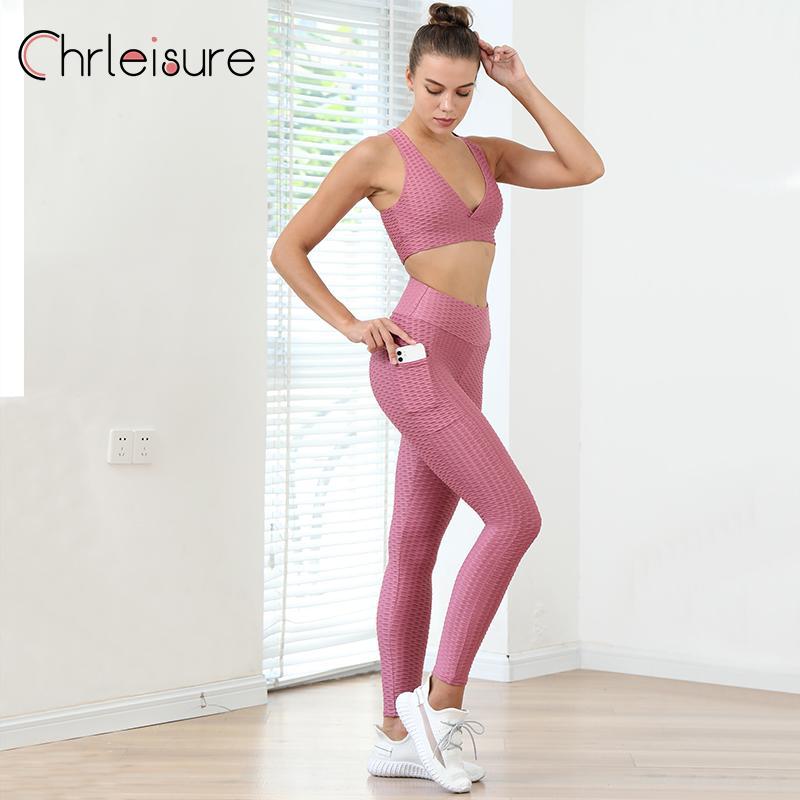 CHRLEISURE Anti Cellulite Yoga Pants Women Fitness with Pocket Pants High Waist Sport Elasticity Leggings Women 4
