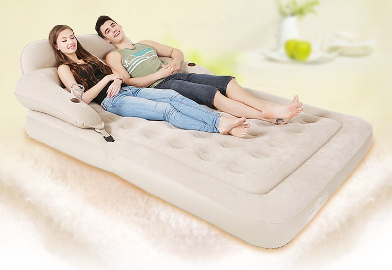 Cama Air Bed Backrest Inflatable Mattress Fast Inflatable Folding Bed Bedroom Furniture Mueble De Dormitorio Free