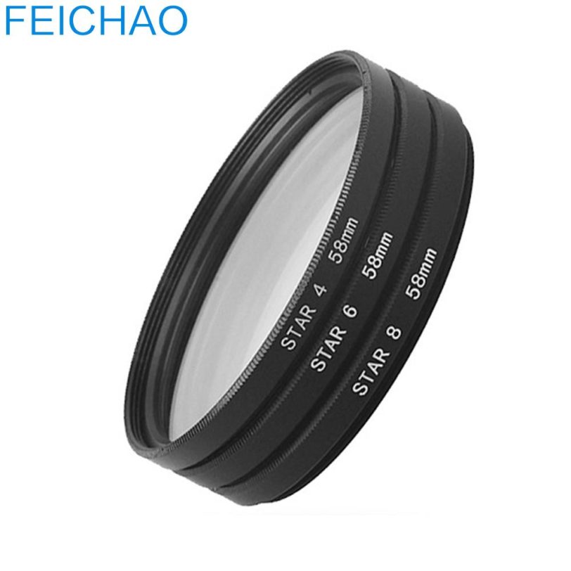 Camera Lens Star Filter 4X 6X 8X Point Line 37 40.5 43 46 49 52 55 58 62 67 72 77 82mm for Canon Sony Nikon DSLR Mobilephone Len